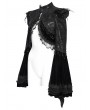 Eva Lady Black Gothic Lace Embroidery Velvet Bolero Short Jacket for Women