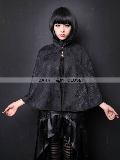 Pentagramme Black Pattern Gothic Shawl for Women