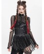 Devil Fashion Black Gothic Punk Studded Tassel Underbust Girdle