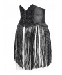 Devil Fashion Black Gothic Punk Studded Tassel Underbust Girdle