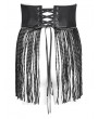 Devil Fashion Black Gothic Punk Studded Tassel Underbust Girdle