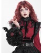 Devil Fashion Black Gothic Batwing Round Devil Plush Bag