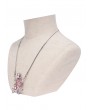 Devil Fashion Silver and Red Gothic Skeleton Pearl Pendant Necklace