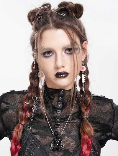 Devil Fashion Black Gothic Punk Bondage Pendant Necklace