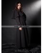 Pentagramme Black Gothic Long Coat with Shawl for Women