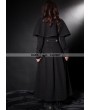 Pentagramme Black Gothic Long Coat with Shawl for Women