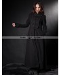 Pentagramme Black Gothic Long Coat with Shawl for Women