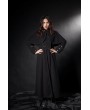 Pentagramme Black Gothic Long Coat with Shawl for Women