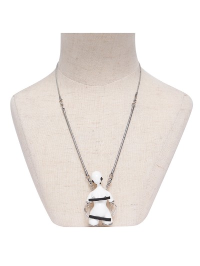 Devil Fashion White Gothic Punk Bondage Pendant Necklace Devil Fashion White Gothic Punk Bondage Pendant Necklace