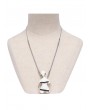 Devil Fashion White Gothic Punk Bondage Pendant Necklace