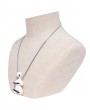 Devil Fashion White Gothic Punk Bondage Pendant Necklace
