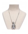 Devil Fashion Silver Gray Gothic Punk Bondage Pendant Necklace