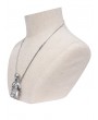 Devil Fashion Silver Gray Gothic Punk Bondage Pendant Necklace