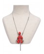 Devil Fashion Red Gothic Punk Bondage Pendant Necklace