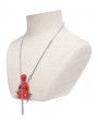 Devil Fashion Red Gothic Punk Bondage Pendant Necklace