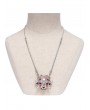 Devil Fashion Silver Gray Gothic Demon Crystal Pendant Necklace