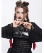 Devil Fashion Black Gothic Metallic Skull Spliked Faux Leather Bag