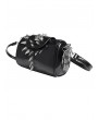 Devil Fashion Black Gothic Metallic Skull Spliked Faux Leather Bag