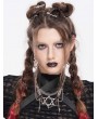 Devil Fashion Silver Punk Pentagram Pendant Layered Chain Necklace