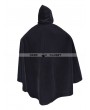 Pentagramme Black Velvet Gothic Hooded Cape for Women