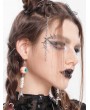 Devil Fashion Silver Eyeball Bead Mermaid Earrings