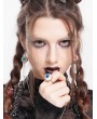 Devil Fashion Silver Blue Gothic Eyeball Ring
