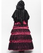 Devil Fashion Black Gothic Floral Hooded Irregular Short Cloak for Women