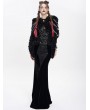 Devil Fashion Black Gothic Punk Chain Faux Fur Short Hooded Cloak for Women