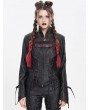 Devil Fashion Black Gothic Punk Irregular Lace-Up Short Jacket for Women