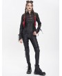 Devil Fashion Black Gothic Punk Irregular Lace-Up Short Jacket for Women
