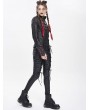 Devil Fashion Black Gothic Punk Irregular Lace-Up Short Jacket for Women
