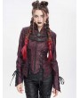 Devil Fashion Red Gothic Punk Irregular Lace-Up Short Jacket for Women