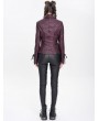 Devil Fashion Red Gothic Punk Irregular Lace-Up Short Jacket for Women