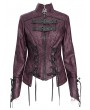 Devil Fashion Red Gothic Punk Irregular Lace-Up Short Jacket for Women