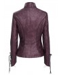 Devil Fashion Red Gothic Punk Irregular Lace-Up Short Jacket for Women