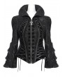 Devil Fashion Black Victorian Gothic Bell Sleeve Short Jacket for Women