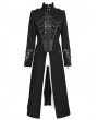 Devil Fashion Black Punk Military Gothic Fitted Long Jacket for Women