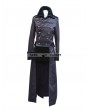 Pentagramme Black Double-Breasted Gothic Long Jacket for Men