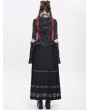Devil Fashion Black Gothic Punk Cut Out Long Sleeve Shirt for Women