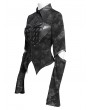 Devil Fashion Black Gothic Punk Cut Out Long Sleeve Shirt for Women