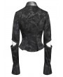 Devil Fashion Black Gothic Punk Cut Out Long Sleeve Shirt for Women