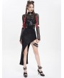 Devil Fashion Black Gothic Punk Cut Out Asymmetric Long Sleeve Fishtail Dress