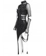 Devil Fashion Black Gothic Punk Cut Out Asymmetric Long Sleeve Fishtail Dress