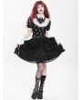 Devil Fashion Black Gothic Ruffle Lace Tiered Short Skirt
