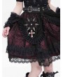 Devil Fashion Black Gothic Cross Lace Frilly Coffin Headwear