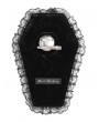 Devil Fashion Black Gothic Cross Lace Frilly Coffin Headwear