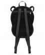 Devil Fashion Black Gothic Punk Chain Embellished Plush Backpack