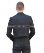 Pentagramme Black Double-Breasted Gothic Short Jacket for Men