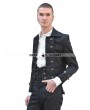 Pentagramme Black Double-Breasted Gothic Short Jacket for Men