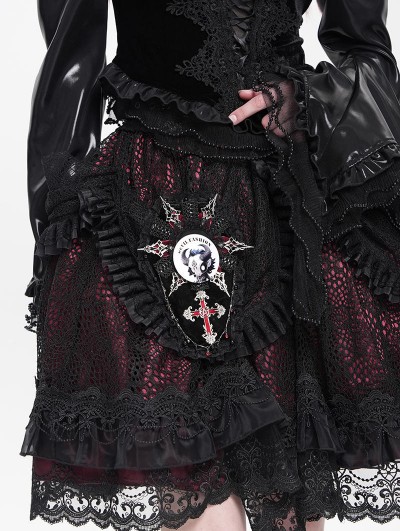 Devil Fashion White Gothic Printed Round Pin Badge